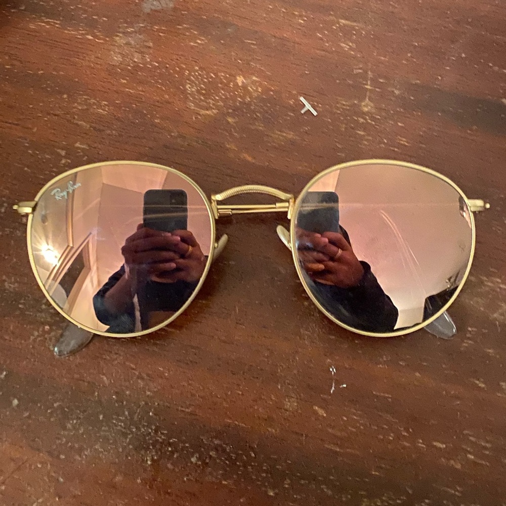 Round ray band reflective glasses